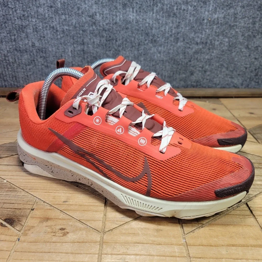 Nike Terra Kiger 9 Shoes Mens Sz 8 Orange Trail Running React Grip DR2693-600